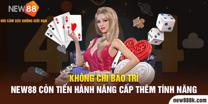 Không chỉ bảo trì, New88 còn tiến hành nâng cấp thêm tính năng